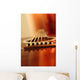 Acoustic guitar bridge and strings close up Wall Mural