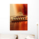 Acoustic guitar bridge and strings close up Wall Mural