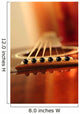 Acoustic guitar bridge and strings close up Wall Mural