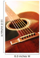 Musical instrument acoustic guitar close up in perspective Wall Mural