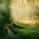 Fantasy tree house Wall Mural