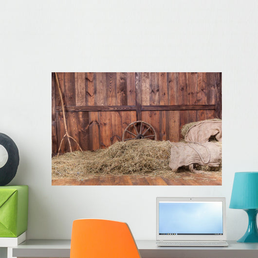 Wood and hay background 