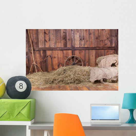 Wood and hay background 