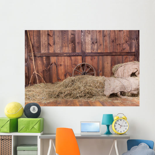 Wood and hay background 
