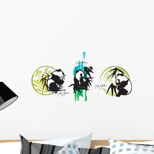 all pandas love bamboos Wall Decal