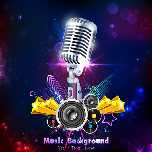 Vintage Microphone Wall Mural