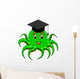Funny Cartoon Octopus Magister Wall Decal