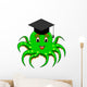 Funny Cartoon Octopus Magister Wall Decal