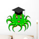 Funny Cartoon Octopus Magister Wall Decal