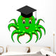 Funny Cartoon Octopus Magister Wall Decal