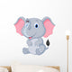 Cute baby elephant cartoon Wall Decal
