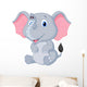 Cute baby elephant cartoon Wall Decal