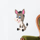 Cute baby donkey cartoon Wall Decal