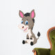 Cute baby donkey cartoon Wall Decal