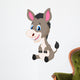 Cute baby donkey cartoon Wall Decal