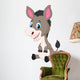 Cute baby donkey cartoon Wall Decal