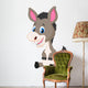 Cute baby donkey cartoon Wall Decal