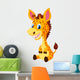 Cute giraffe cartoon Wall Decal