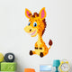 Cute giraffe cartoon Wall Decal