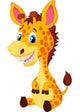Cute giraffe cartoon Wall Decal
