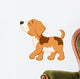 Dog cartoon walking Wall Decal