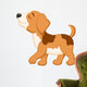 Dog cartoon walking Wall Decal