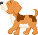 Dog cartoon walking Wall Decal
