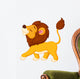 Lion cartoon walking Wall Decal