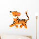 Cute tiger cartoon Wall Decal