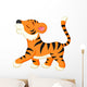 Cute tiger cartoon Wall Decal