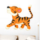 Cute tiger cartoon Wall Decal