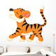 Cute tiger cartoon Wall Decal