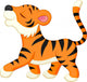 Cute tiger cartoon Wall Decal