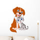 Cute Cat and Dog Wall Decal