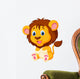 Cute young tiger cartoon Wall Decal