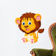 Cute young tiger cartoon Wall Decal