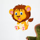 Cute young tiger cartoon Wall Decal