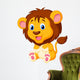 Cute young tiger cartoon Wall Decal