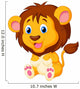 Cute young tiger cartoon Wall Decal