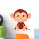 Cute Baby Monkey Cartoon Wall Decal