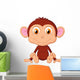 Cute Baby Monkey Cartoon Wall Decal