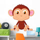 Cute Baby Monkey Cartoon Wall Decal