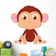 Cute Baby Monkey Cartoon Wall Decal