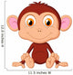 Cute Baby Monkey Cartoon Wall Decal