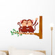 Two monkeys sitting on a tree Wall Decal