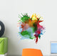 abstract color watercolor blot background Wall Decal