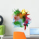 abstract color watercolor blot background Wall Decal