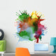 abstract color watercolor blot background Wall Decal