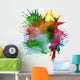 abstract color watercolor blot background Wall Decal