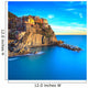 Manarola village, rocks and sea at sunset. Cinque Terre, Italy 